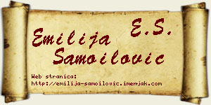 Emilija Samoilović vizit kartica
